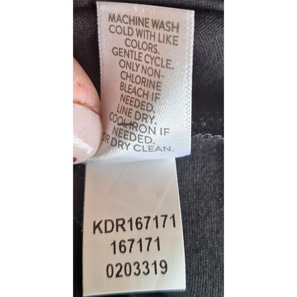 J. Jill Women Large Black Keyhole Bell Sleeve Ponte Knit Knee Length Dress - Picture 6 of 7